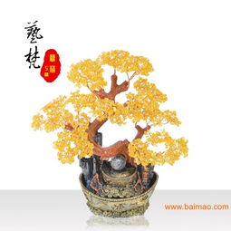 天然水晶樹脂工藝品 招財樹龍鳳水，家居裝飾與財富風水的完美融合